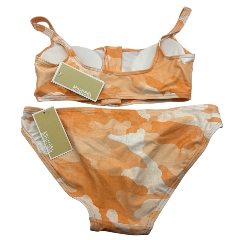 NWT Michael Kors Orange and White Bikini Set Size Small - Picture 11 of 11